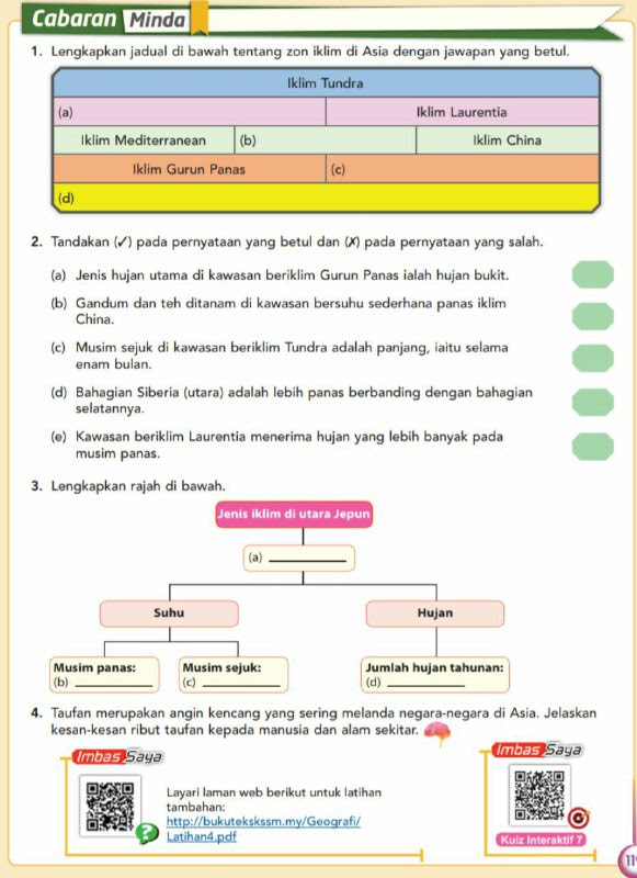 Jawapan Buku Alaf Sanjung Geografi Tingkatan 2  Bibibleku