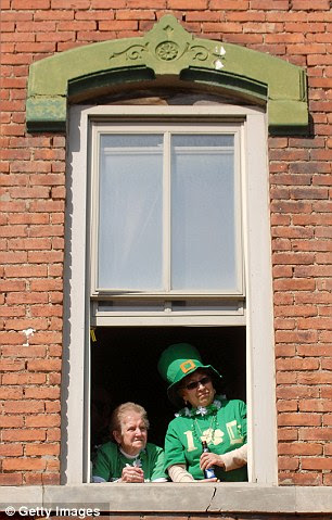 Patrick Irwin attends the St. Patrick's Day Parade on the streets of Detroit