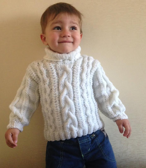 Craft Passions Cable Sweater for Baby.. free Knitting pattern link here