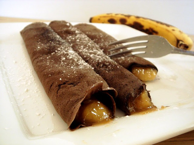 Peets Coffee + Chocolate Banana Crepes