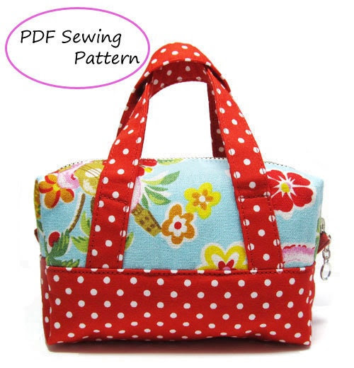 PDF Sewing Pattern -Mini Boston Pouch-