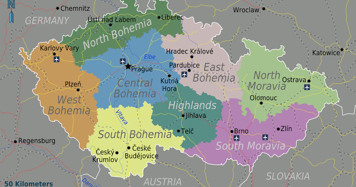 Karte Tschechien | Karte