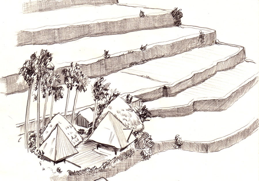 Sketch Tourist Spot In Philippines Drawing