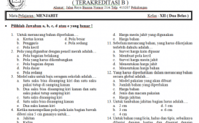 14+ Contoh soal tes masuk madrasah aliyah negeri information