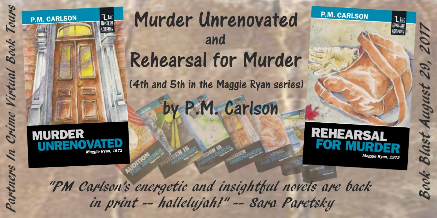 Murder Unrenovated & Rehearsal For Murder by P.M. Carlson Tour Banner
