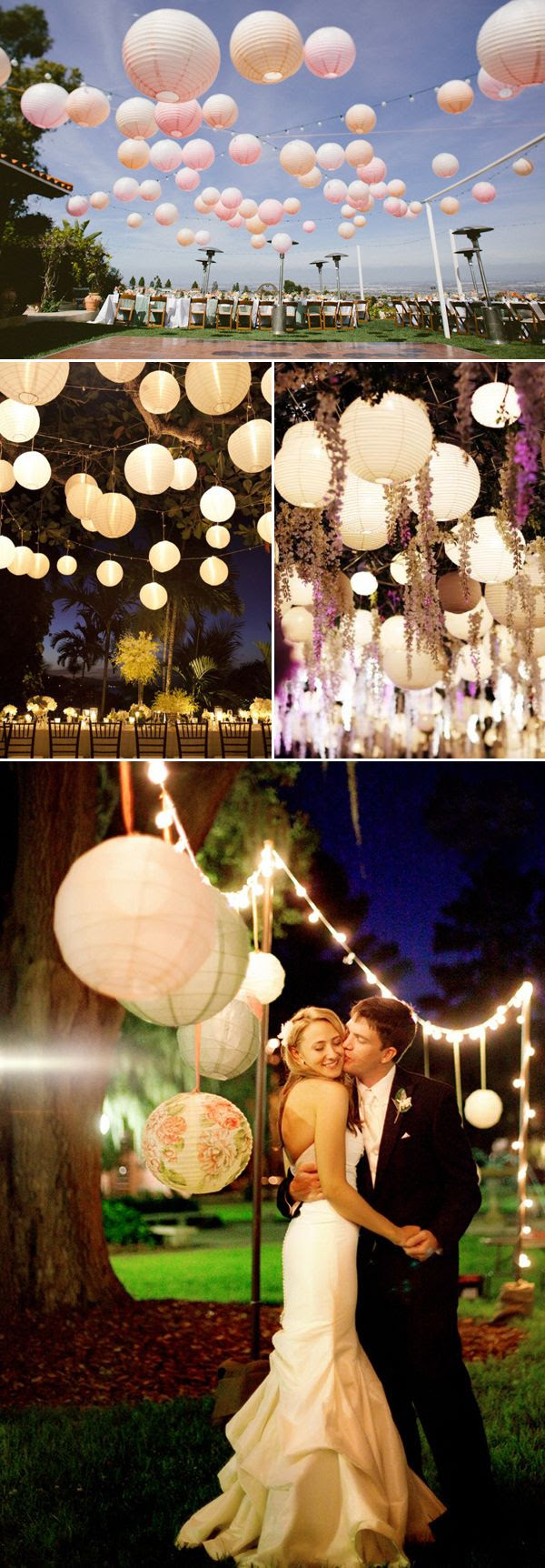 21 Lantern Wedding Decor Ideas - Night Scene