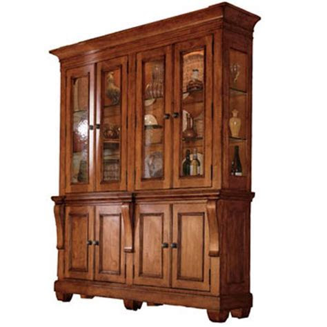 Two Piece China Hutch by Kincaid Furniture Wolf and Gardiner Wolf Furniture Two Piece China Hutch by Kincaid Furniture Wolf and Gardiner Wolf Furniture