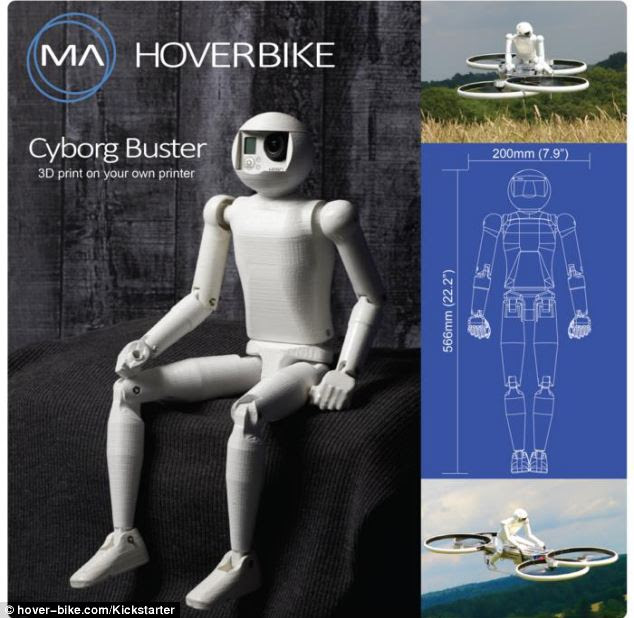 The firm will also make a 3D printable pilot, who can have a Go Pro camera fitted in his 'head' to record flights