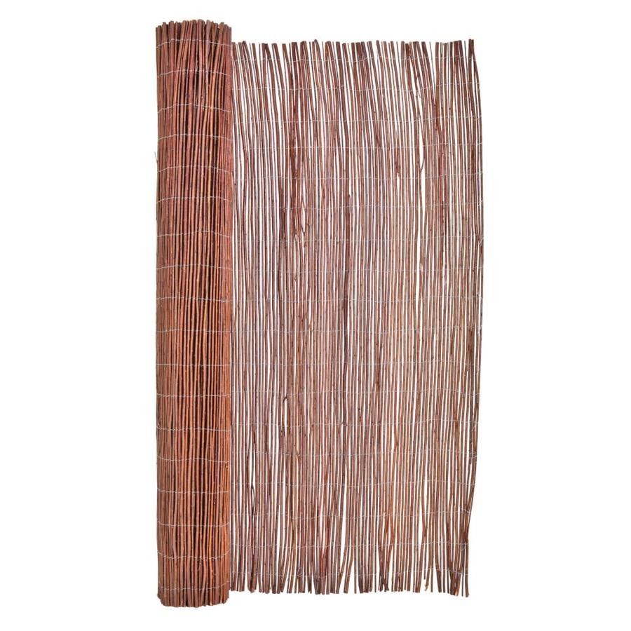 Backyard X Scapes Willow Wood Fence For Garden 6 Ft H X 16 Ft W 16 Ft X 6 Ft Brown Wood No Dig Decorative Bamboo Fencing Rolled Fencing In The Rolled Fencing Department At