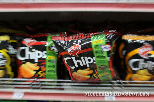 chipsters on shelf