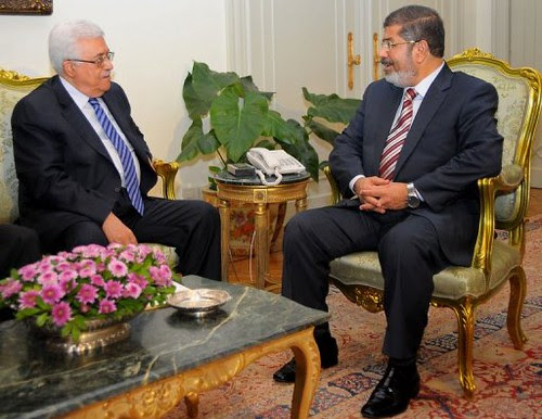President Morsi of Egypt met with Palestine Authority President Abbas on July 18, 2012. The two discussed issues involving both countries. by Pan-African News Wire File Photos