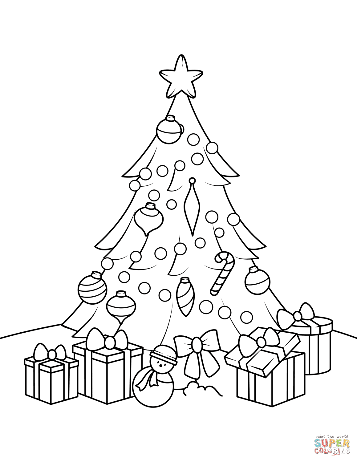 tandlæge Sig til side mumlende Tegninger Til Farvelægning Juletræ - enkle tegninger