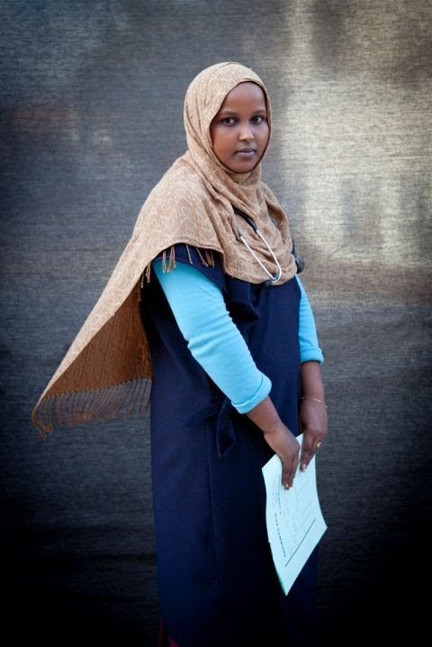 "I was born in war, I work in war, I live in war. I have never known peace..." Ayan - Nurse, Mogadishu, Somalia    Image © Jason Florio for Somalia Report & VQR