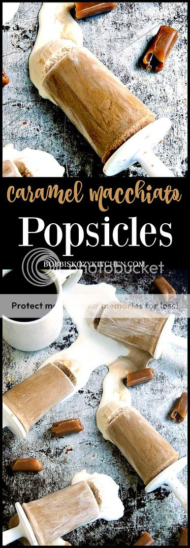 Caramel Macchiato Popsicles - It's summertime, so why not turn your favorite coffee into a cool, delicious popsicle? From www.bobbiskozykitchen.com