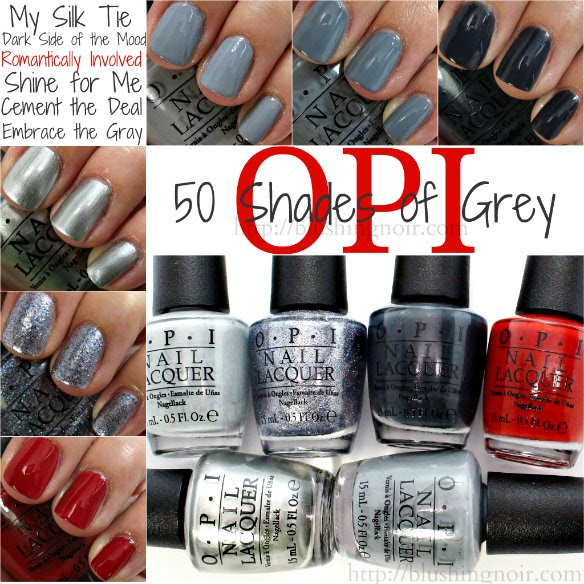 OPI 50 Shades of Grey Nail Polish Review Swatches