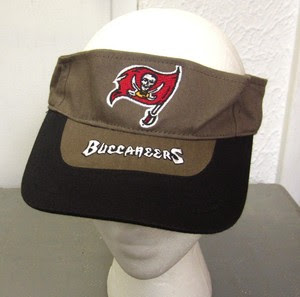 TAMPA BAY BUCCANEERS pirate flag NFL sunvisor embroidery hat 1990s logo cap TAMPA BAY BUCCANEERS pirate flag NFL sunvisor embroidery hat 1990s logo cap