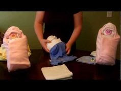 &#9654; How to make a diaper "Swaddle Baby" (Diaper Cake) - YouTube