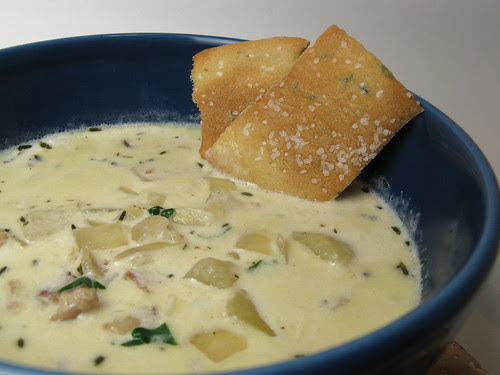 Clam Chowder & Thyme Crackers
