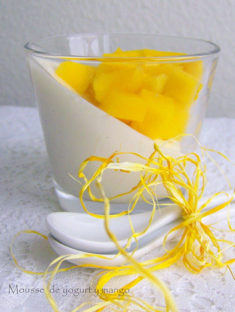 Mousse de jogurt y mango