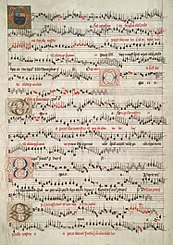 Opening of the O Maria salvatoris mater, by John Browne, in the Eton Choirbook (c. 1490)