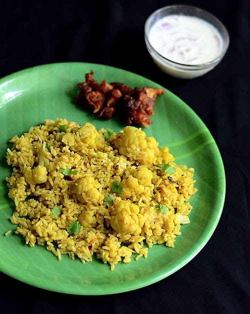 Gobi Biryani / Cauliflower Rice Recipe | Chitra's Food Book