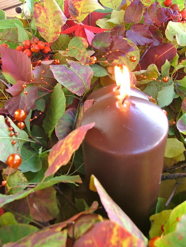 brown candle decoration