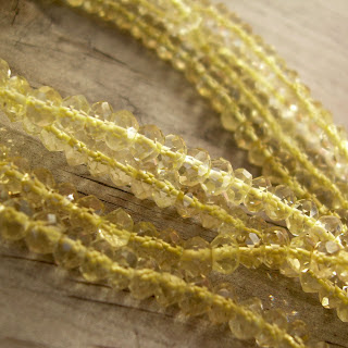 lemon quartz rondelles