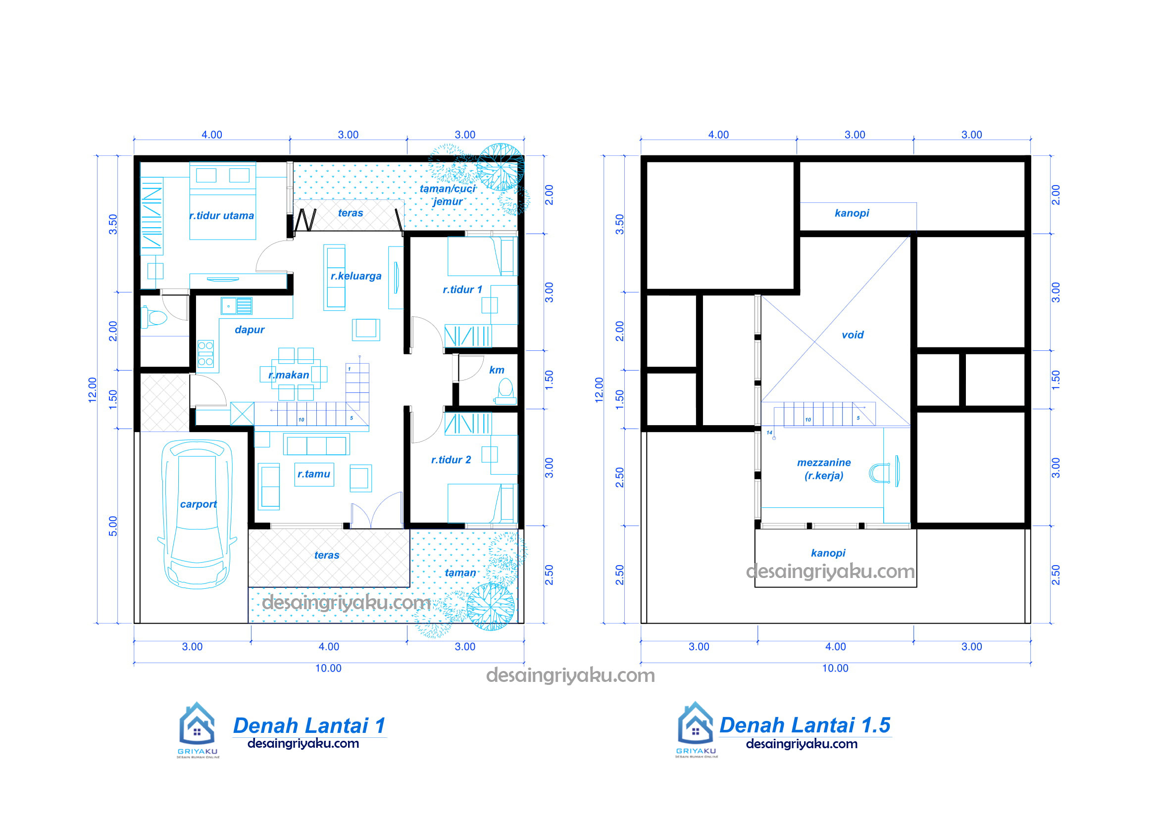 Gambar denah rumah online