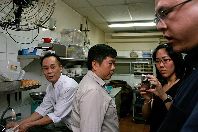 Ivan, Cheryl and I were lucky to get a kitchen tour led by Andrew. That's chef Julian Tam on the left