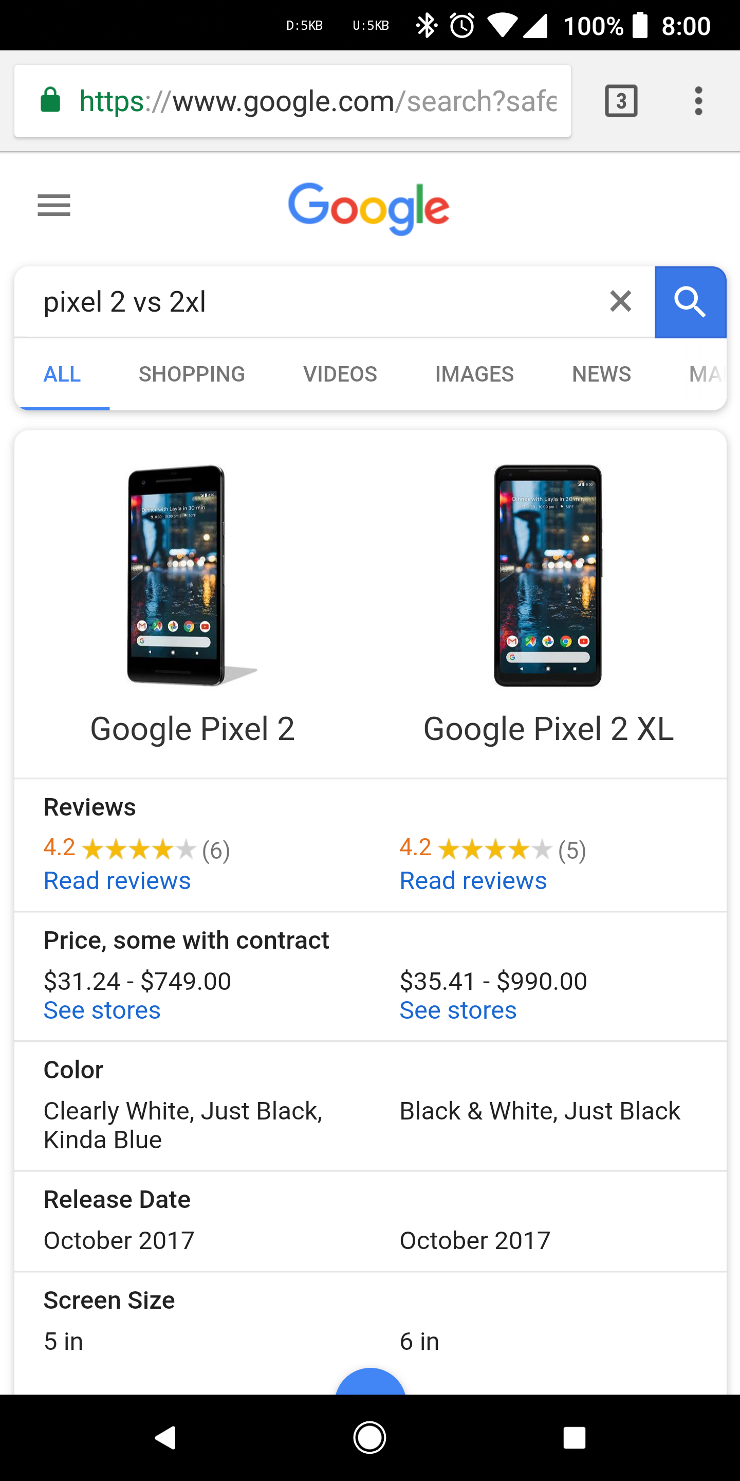 Pixel 2 vs Pixel 2 XL comparison Pixel 2 vs Pixel 2 XL comparison