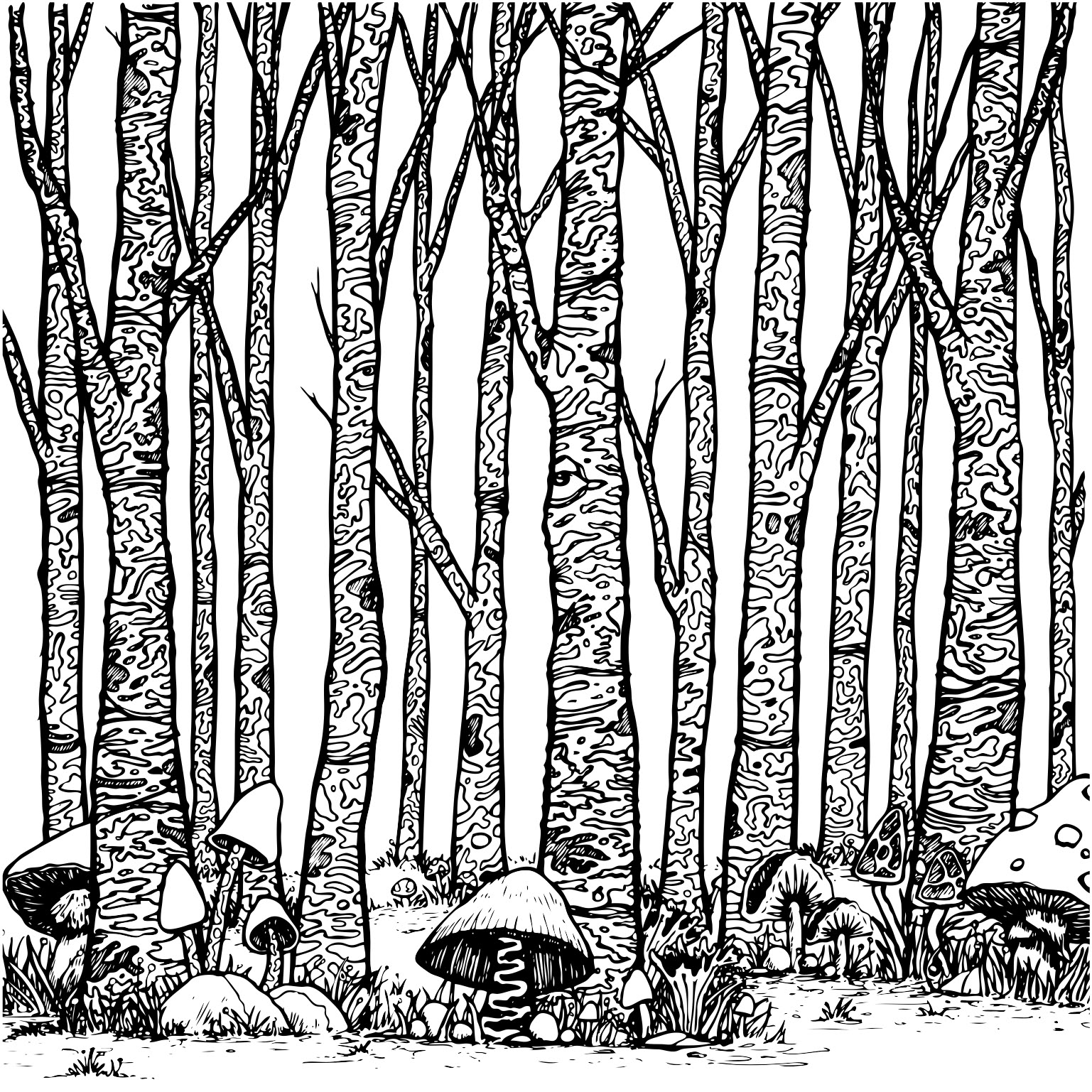 Art_20_trees and mushrooms