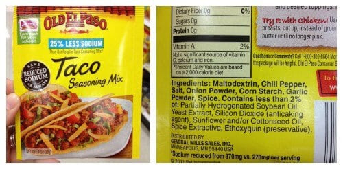 Taco Seasoning - misleading products on 100 Days of Real Food