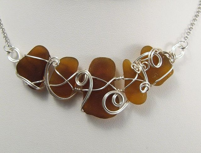 http://www.pinterest.com/pin/58828338856873728/ Seaglass Necklaces by Gayle Bird Designs, via Flickr
