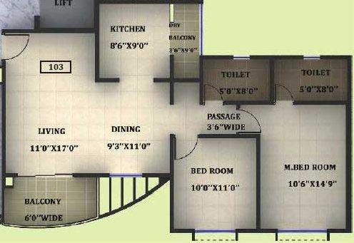 2 BHK Flat 855 Carpet for Rs. 44,85,658 - 47,20,409 Non Garden & Rs. 45,44,345 - 47,79,096 Garden Facing in A3, A4 & A5 Buildings - Splendour - Megapolis Smart Homes 3: 2 BHK, 2.5 BHK & 3 BHK Flats at Hinjewadi Phase 3, Pune 411 057