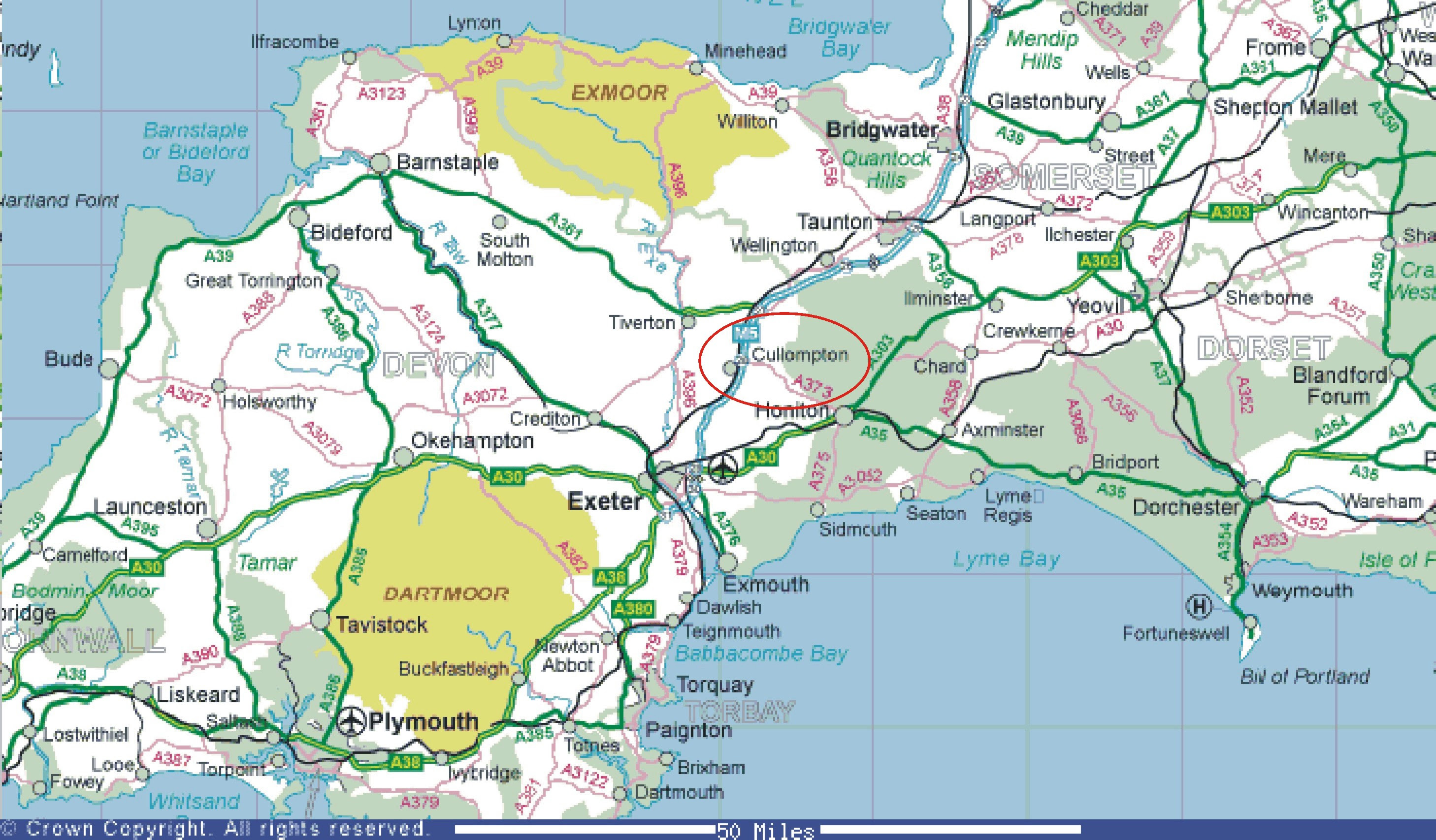 Devon Map Detailed | GOOGLESAND