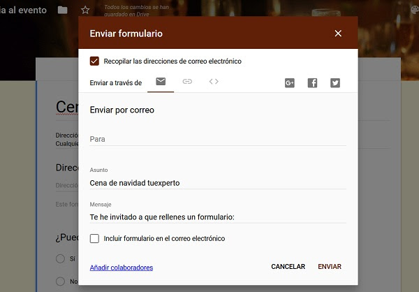 enviar encuesta google