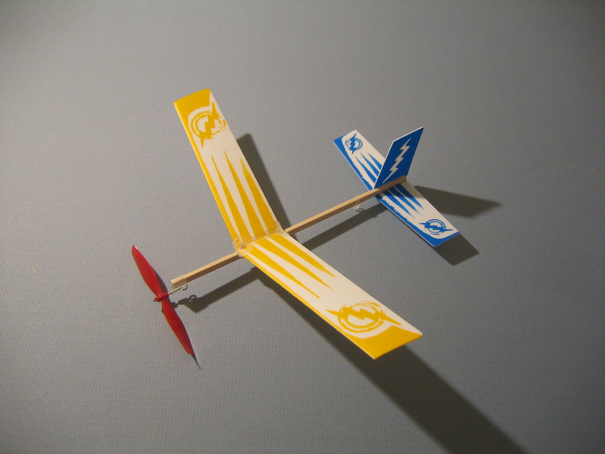 toy airplane with rubber band