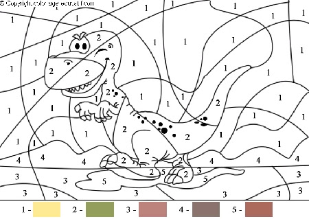 Coloriage204 coloriage magique dinosaure