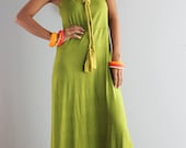 Green Split Strapless Maxi Dress  : Let Sunshine Kiss Your Skin No.1 - Nuichan