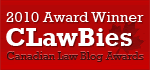 2010 Canadian Law Blog Awards Winner