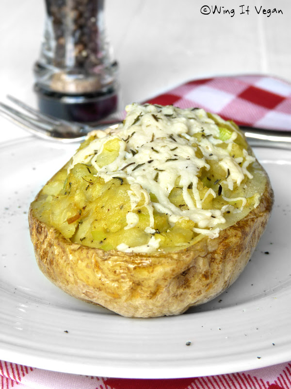 Cheesy Twice-Baked Taters with Leeks and Dill