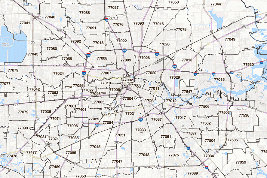 29 Houston Area Zip Codes Map - Maps Online For You