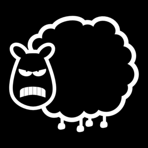 Angry Black Sheep Clip Art