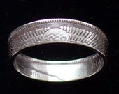 Silver Coin Ring 1957 Egypt 5 Piastres - RIng Size 5 1/4 and Double Sided