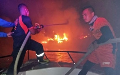 Vessel catches fire off Isabela City