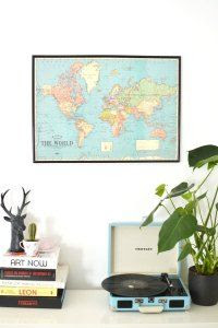diy world map wall art,burkatron, craft, uk, blogger