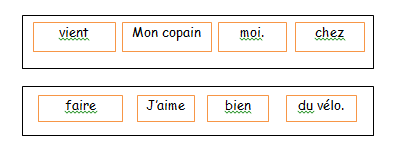 Ateliers de lecture : Remettre des mots dans l'ordre et segmenter des phrases en mots