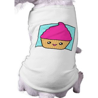 Hot Pink Kawaii Cupcake Apparel petshirt
