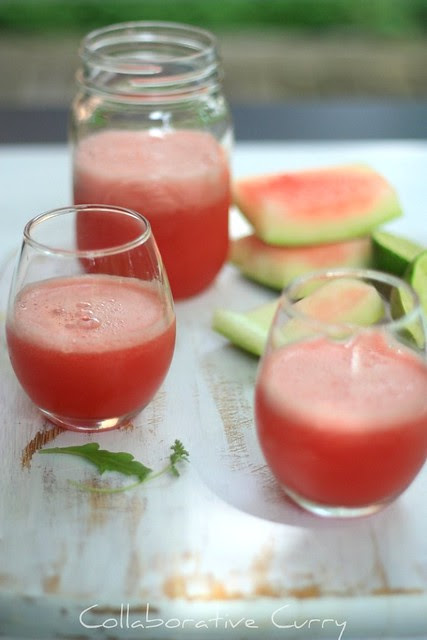 Watermelon agua fresca with ginger