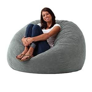 Amazon.com: This Gray Bean Bag Chair Is Great for Any Kid ...